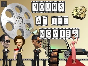 Preview of Nouns at the Movies with Lesson Plan and CCSS