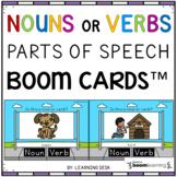 Nouns or Verbs Boom Cards Kindergarten First Grade