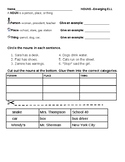 Nouns worksheet for young learners and emerging ELLs