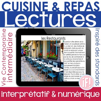 Preview of French Food Cook Restaurant Meal Reading Performance Task Comprehensible Input