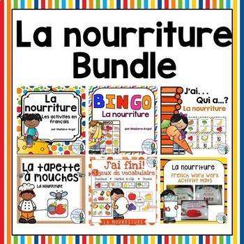 Preview of La nourriture: French Food Themed Vocabulary BUNDLE