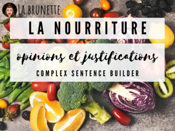 Preview of Nourriture - opinions et justifications