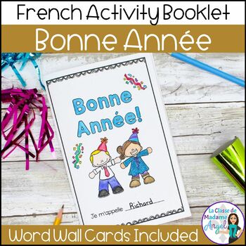 Preview of La Nouvelle Année | French New Year's Activity Booklet and Word Wall Cards