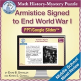 Nov. 11 Math & Veterans Day Puzzle: World War I Armistice 