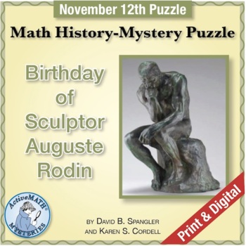 Preview of Nov. 12 Math & Art Puzzle: Auguste Rodin, Sculptor | Visual Thinking, Geometry