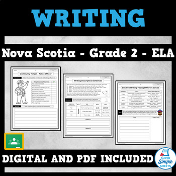 Preview of Nova Scotia Language Arts ELA - Grade 2 - Writing