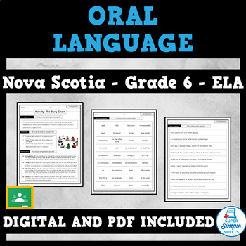 Preview of Nova Scotia Language Arts ELA - Grade 6 - Oral Language