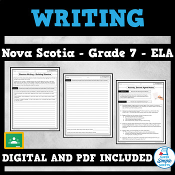 Preview of Nova Scotia Language Arts ELA - Grade 7 - Writing