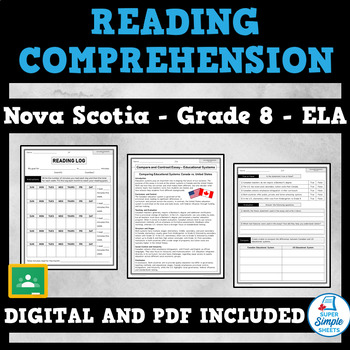 Preview of Nova Scotia Language Arts ELA - Grade 8 - Reading Comprehension