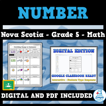 Preview of Nova Scotia - Math - Grade 5 - Number Strand - NEW 2022 Curriculum!