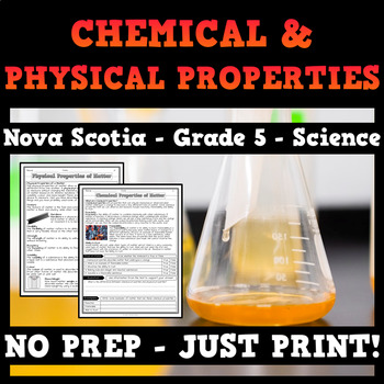 Preview of Nova Scotia - Physical Science: Chemical and Physical Properties - Grade 5