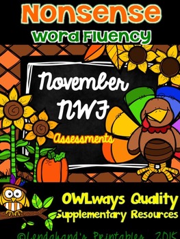 Preview of Nonsense Word Fluency ASSESSMENT Pack for November