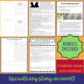 Novel Assessment Bundle- Use with any story or novel/Secondary English