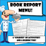 Book Report Menu! (with rubric) Before, During, & After reading