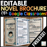 Novel Brochure Google Classroom Freebie
