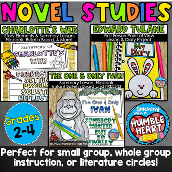 Preview of Novel Bundle | Reading Comprehension Lessons & Culminating Activities