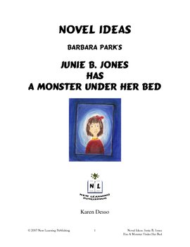 Preview of Novel Ideas: Junie B. Jones Has A Monster Under Her Bed