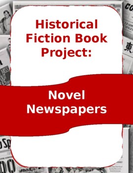 Preview of Novel Newspapers -Historical Fiction Book Project Letter and Rubric