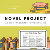 Novel Project: A Differentiated Choice Board (Editable!)