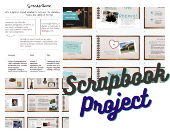 Preview of Novel Project: Scrapbook : Distance Learning Friendly.