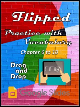Preview of Novel Story Flipped Chapter 6-10 Google Slides Drag & Drop Activity Vocabulary