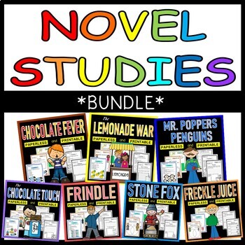 Preview of Novel Studies * BUNDLE *  Reading Levels M - S * Distance Learning