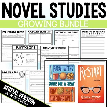 Novel Studies Unit- Growing Bundle (Save Me a Seat & Restart)