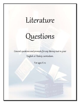 Preview of Literary Questions for any Novel Study
