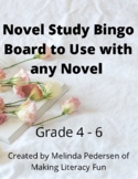 Novel Study Bingo Board to Use with any Novel