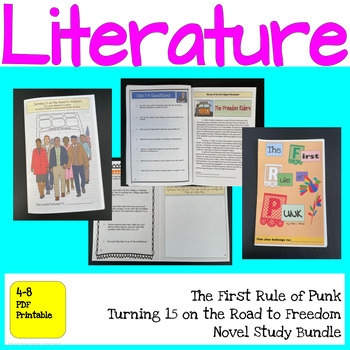 Preview of Novel Study Bundle: The First Rule of Punk and Turning 15 on the Road to Freedom