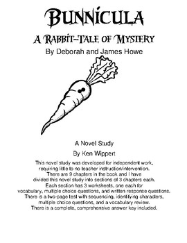 Preview of Novel Study: Bunnicula