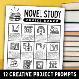 Novel Study Choice Board: 12 Creative Project Prompts bett
