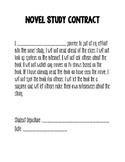 Novel Study Contract Freebie!