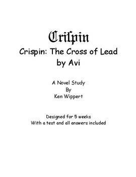 Preview of Novel Study: Crispin, the Cross of Lead