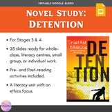 Novel Study - Detention by Tristan Bancks | Stages 3 and 4