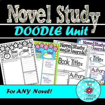 Preview of Novel Study Doodle Activity for ANY Novel