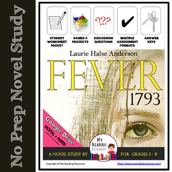 Preview of Novel Study: Fever 1793 by Laurie Anderson (Print + DIGITAL)
