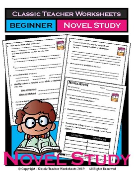 Novel Study Generic Novel Study Questions Beginner Grades 2 4 2nd 4th Grade