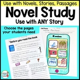 Book Study Comprehension Pages and Novel Study for ANY Boo