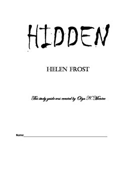 Preview of Novel Study Guide to Hidden by Helen Frost