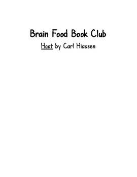 Preview of Novel Study: Hoot by Carl Hiaasen (Chapters 1-12)