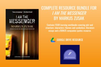 Preview of Novel Study - I am the Messenger by Markus Zusak: COMPLETE RESOURCE BUNDLE
