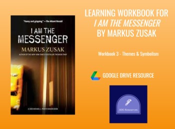 Preview of Novel Study - I am the Messenger by Markus Zusak - Themes & Symbolism Workbook