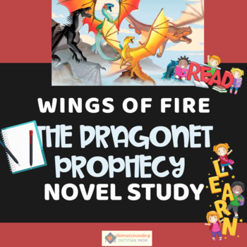 Preview of Novel Study Literature Circle - Wings of Fire Dragons