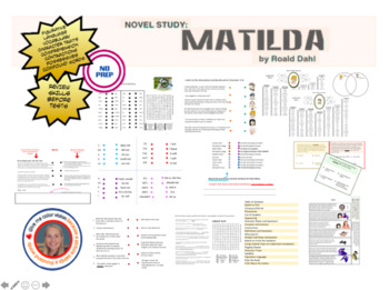 Preview of Novel Study: Matilda by Roald Dahl