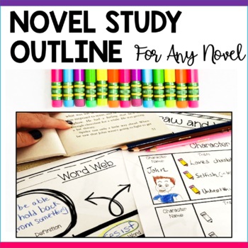 Preview of Novel Study Outline, Generic Novel Study Guide for Any Novel