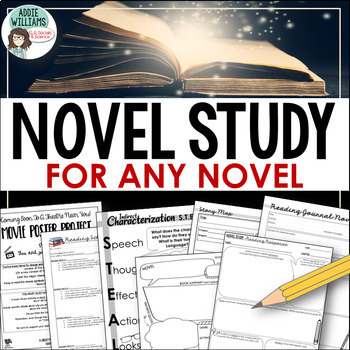Preview of Novel Activities Chapter Response Character Analysis Projects for Any Novel