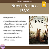 Novel Study - Pax by Sara Pennypacker | Grades 4-7