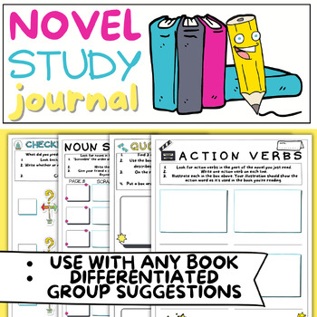 Preview of Novel Study Reading Journal: Comprehension, Parts of Speech, & Writing Practice