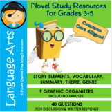Novel Study Resources for Grades 3-5/Common Core Aligned